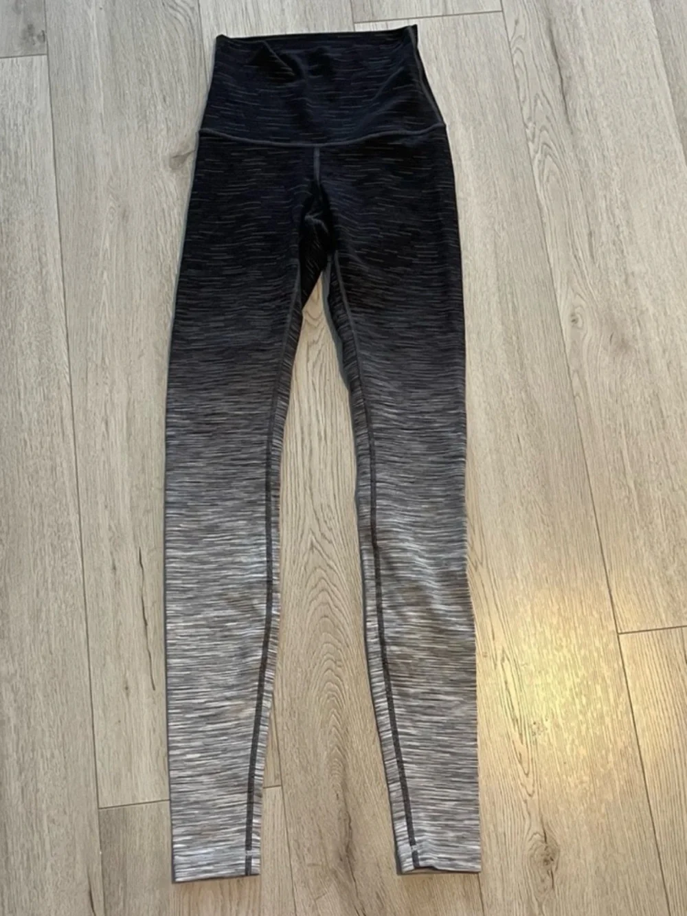 Lululemon Wunder Under Hi-Rise Tight - Black & Grey Ombre Melange 31" Leggings - Picture 7 of 8